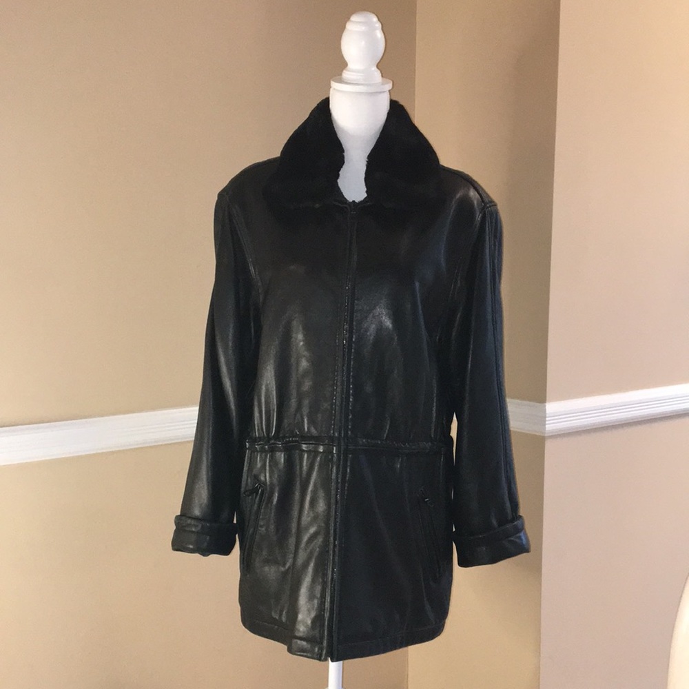 Leather coat
